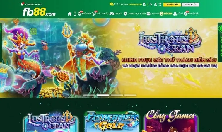 Giao diện chơi bắn cá FB88