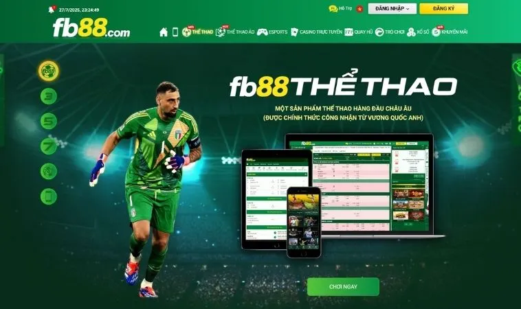 Thiết kế giao diện sảnh thể thao FB88 đẹp, chuyên nghiệp