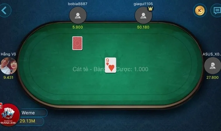 Bàn chơi Sắc Tê nhà cái FB88